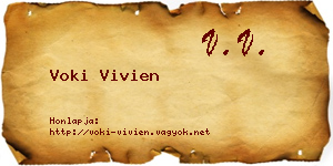 Voki Vivien névjegykártya